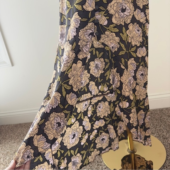 Leith High Low Maxi Women's Floral Elastic Waist Skirt Size XS - Picture 4 of 12